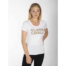 ROBERTO CAVALLI  Kadın T'shirt RRC5499L Beyaz