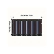 Sunshine011 5 Gözlü Abs Alet Organizatör Rafı Garaj Ev Dükkan İçin Siyah Duvar Montajlı Dayanıklı Depolama Siyah