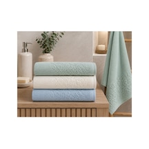 Gonca Renkli Havlu 50x90 Cm 3'lü Set %100 Pamuk - Aqua Mist Çok Renkli