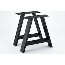 Metal Bank Sehpa Orta Sehpa Ayağı 2 Adet Ayak 42 Cm Mobilya Ayağı Zs04 Mat Siyah