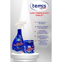 Temis Silikonlu Cam Temizleyici Tablet 12 Tablet = 6 L İle Eşdeğer