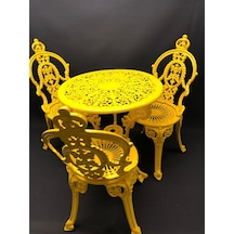 Aluminyumdokumcu Döküm Sandalye Padişah Sarı 3+1