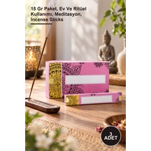 3 Adet Aromalı Çubuk Tütsü 15 Gr Paket, Ev Ve Ritüel Kullanımı, Meditasyon, Incense Sticks