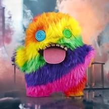 Fuggler Laboratory Misfits Seri 1 Komik Çirkin Canavar Peluş - 23 Cm - Oogah Boogah Çok Renkli