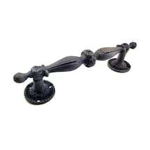 Antika Tarz Dekoratif Pirinç Sütun Çekme Kapı Kolu - 219x49 Mm, Oksit Çok Renkli