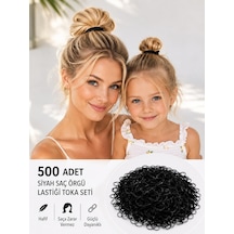 500 Adet Siyah Saç Örgü Lastiğitoka Seti Lastik Toka Seti, Lastik Toka Seti, Toka Organizer, Toka, Kız Çocuk Toka, Toka Organizer Diğer