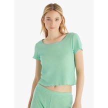 Kadın T-shirt 60549 - Yeşil Yeşil