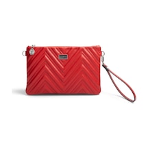 Silver Polo Kırmızı - Kırmızı Kapitone V Kadın Portföy Ve Clutch El Çantası Sp1250