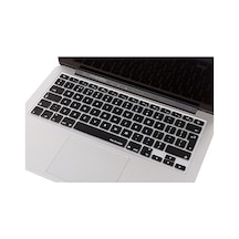 Macbook Klavye Koruyucu Uk Iso Ters L Enter Air 13 A1369/a1466 & Pro A1278/a1425/a1502/a1286/a1398 Uyumlu Avrupa İngilizce İnce Silikon Siyah