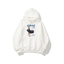 Tarzsokak Unisex Harajuku Girl Beyaz Sweatshirt