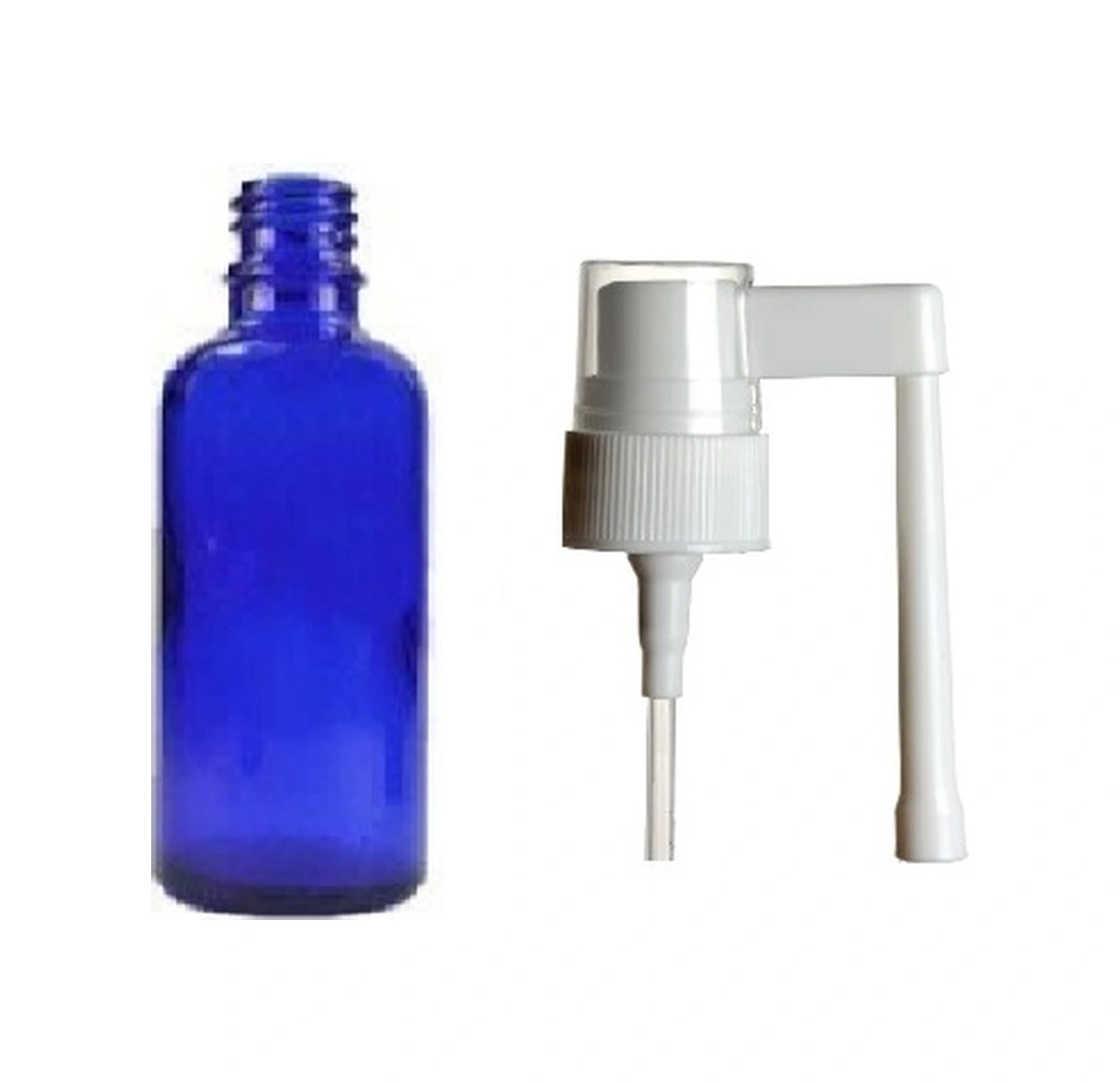 10ml Mavi Ağız Spreyi Başlıklı Cam Şişe, Ağız Spreyi Şiesi, Cam Şişe, 24 Adet, Medikal Şişe Diğer