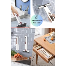 Taşınabilir Mini Mop Kendinden Sıkmalı Mini Temizlik Büyüsü Islak Ve Kuru Kullanım Temizlik Mini Mop Diğer