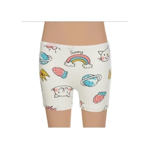 3'lü Kız Çocuk Boxer Desenli Karışık Desen-gümüş 3072 Çok Renkli