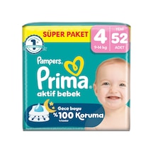 Prima Aktif Bebek Süper Paket 4 Beden 52'li - 3 Adet Tarı 3 - 4 Numara