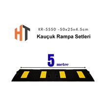 5 Metre Kauçuk Rampa, Otopark Rampası, Kaldırım Rampası 25 X 50 X 4,5 Cm