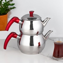 3no Dayanıklı Orta Boy Paslanmaz Çelik Çaydanlık 0.90+1.50 L Çaydanlık Takımı Diğer