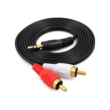 3.5 Mm Stereo To 2rca Kablosu Aux Tos Ses 1.5 Mt Kablo Sound Audıo Erkek Ara Kulaklık
