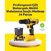 Mey İthalat Çift Bataryalı 12v Akülü Matkap 10 Mm Metal, 20 Mm Ahşap Delme Kapasitesi