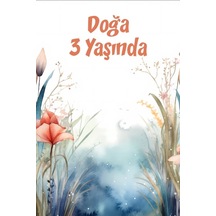 Çiçekler Temalı Doğum Günü Afişi -5 100x150 Cm
