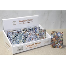 Taşlı El Aynası Dikdörtgen İnce Alk3740 Renkli