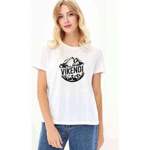 Pubg Vikendi Baskılı Beyaz Kadın Tshirt