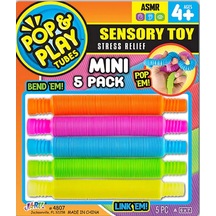 Pop Play Tubes Duyusal Stres Oyuncağı Mini 5'li Yeşil