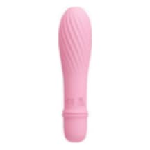 Morgece 10 Modlu Spiral Desenli Mini Silikon Vibratör Pembe