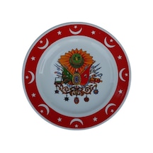 Armada Çini Prt 28 Osmanlı Armalı Porselen Çini Desenli Tabak