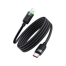 Ca-2010 36w Usb-c To Lightning Manyetik Sarilabilir Kablo - 1.2 M, Siyah Standart