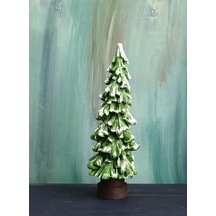 Çam Ağacı Yılbaşı Model Yeşil Beyaz 22 cm