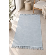 Düz Velur Kadife Seccade 70x110 Cm Buz Mavisi