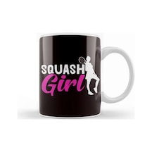 Squash Girl Player Ball Sports Indoor Tennis Court Trainer Kupa Bardak Porselen Karışık