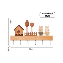 Reedark Ahşap Anahtar Tutucu Duvar Takılı Giriş Kapısı Nordik Stili 6 Kanca Oranj Yeni Model Delik Olmadan Organize Edici