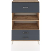 Hyperion Dolap 2 Raflı 3 Çekmeceli 88x44x134 Çam-antrasit Atlas Çam