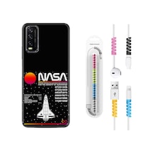 Vivo Y20 Kılıf Kablo Koruyuculu Nasa 2 1407 Siyah