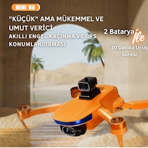 B6 Mini Drone 2Batarya ile 30Dakika Uçuş Beni Takip Et Gps 1080p Hd Çift Kamera 5g Wı-fı Engelden Kaçınma