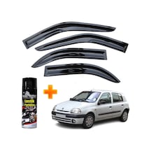 Renault Clio 2 Hb Mügen Cam Rüzgarlığı 1998-2008 Arası 4 Lü Takım +500ml Lastik Parlatıcı