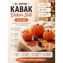 3 Lü Kabak Set Dekoratif Objeler 5 CM