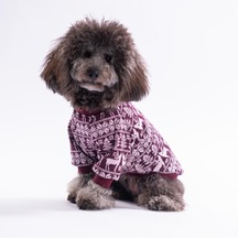 Nordic Winter Reindeer Geyik Desenli Yılbaşı Noel Köpek Sweati Köpek Kıyafeti Kedi Kıyafeti
