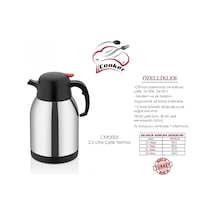 Cooker 2 Litre Lt Paslanmaz Inox Çelik Çay Termosu Ckr2005