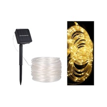 12m/39.4ft 7.2w 120 Led Güneş Enerjili Enerji Halatlı Işık Çim Lambası Sıcak Beyaz Kombinasy