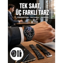Akıllı Saat Yeni Nesil Üç Kordonlu Nabız Ölçer Çağrı Cevaplama Yeni Nesil