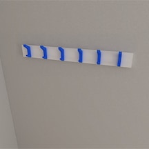 Hepsi3boyutlu Modern Duvar & Kapı Kanca Askılık - 6 Adet Mavi Kanca Askılık - Model No : 2 Mavi