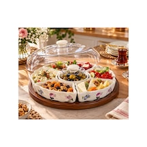 Petit Fleur Koleksiyonu Bambu 7'li Tabak Seti Beyaz - 936931654 Beyaz