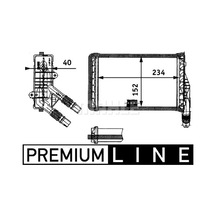 BEHR MAHLE AH85000P (8FH351311-311) Kalorifer Radyatoru ( Renault : Kangoo 1.4 1.5Dci 1.9 ) 8Fh351311-311 7701205538 8FH351311311 (WA475231)