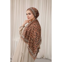 Mimiyum Alya Desen Soft Şal Karamel