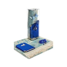 Pvc Kutulu Seccade Seti - Kadife Kaplı Yasin - Seccade - Tesbih - (479778369)
