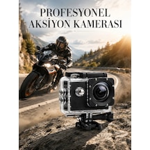 Profesyonel 4k Aksiyon Kamerası Geniş Açılı Wifi Destekli Siyah