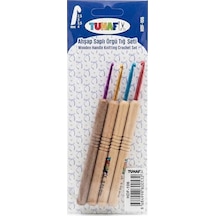 Ergonomik Ahşap Saplı Metal Uçlu Tığ Seti 4'lü Paket 2.5mm - 3mm - 3.5mm - 4mm Hdf-106