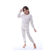 Yumuşak Dokulu Kız Çocuk Bahar Desenli Pijama Takımı 100% Pamuk Konforu Çok Renkli